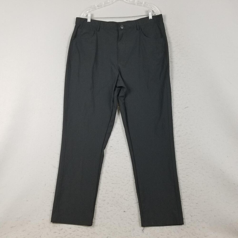 Quiksilver Pants Mens 38x30 Black Chino‎ Polyester Casual Straight Leg Pockets